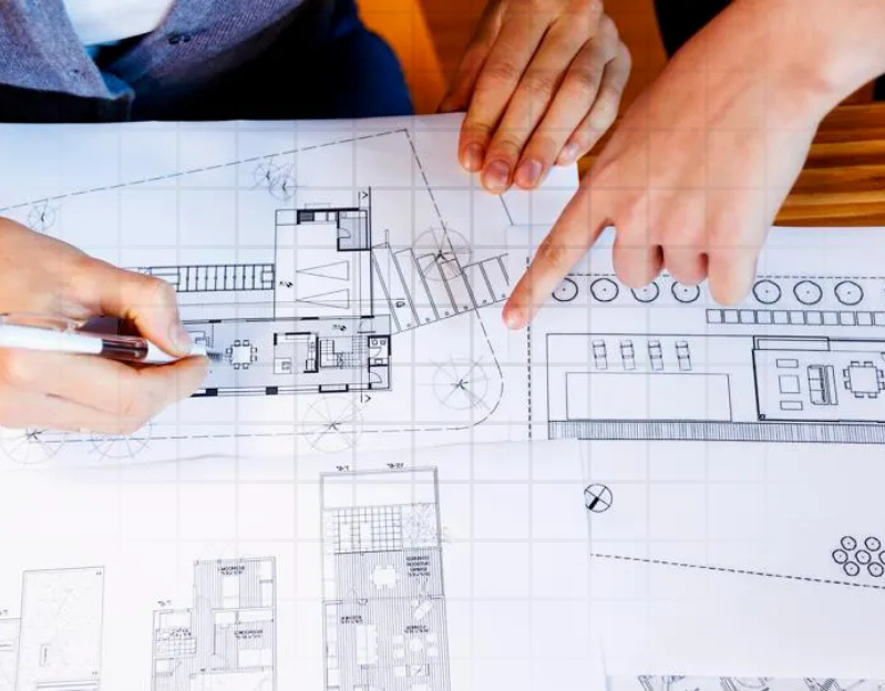 Construction process illustration